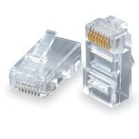 SIGNAMAX Modular Plug AESP-RJ-45 Category 5 8P/8C Plug 24 AWG Solid Cable 100pk   