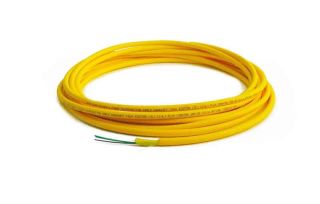 TLC 4 Fiber SM SMF28 Ultra Distribution Fiber Optic Cable Plenum Yellow 4.4mm OD