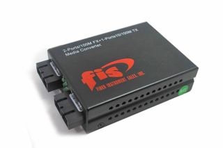FIS Media Switch SC Multimode (2) 100Base-FX & (1) 10/100Base-T/TX Port 3-Port Mini Switch   