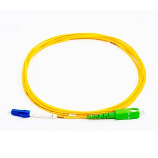 FIS Fiber Optic Cable Simplex 1.6mm SM SMF-28® Ultra Fiber SC/APC to LC/UPC 2m