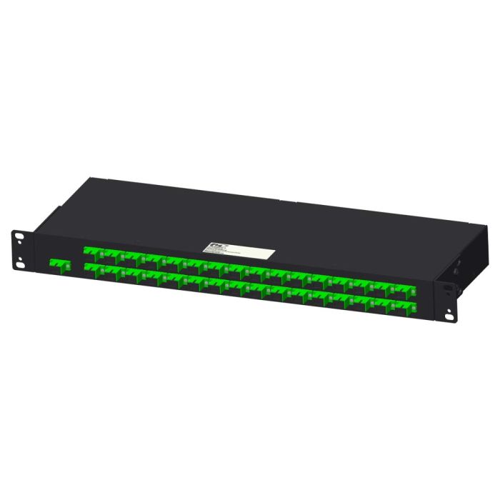 1X64 PLC Splitter,19'' 1RU Rackmount package with LC/APC