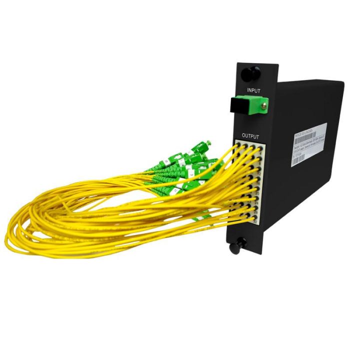 FIS PLC Splitter Module, 1x8, 1.6mm, 2 meters, LC/APC Connectors