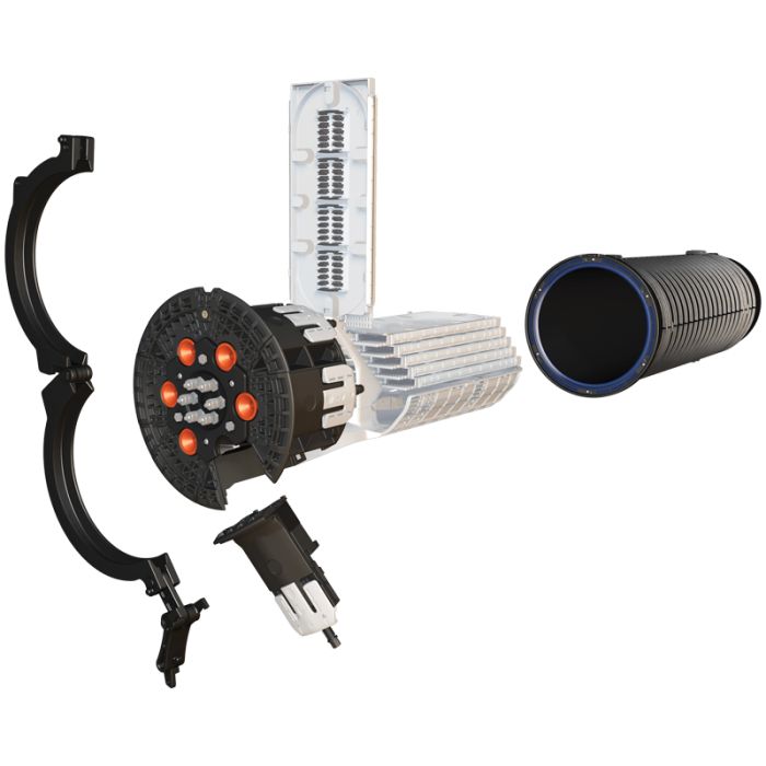 AFL Splice Closure Apex™ X-2 Sealed with Slack Basket, Strain