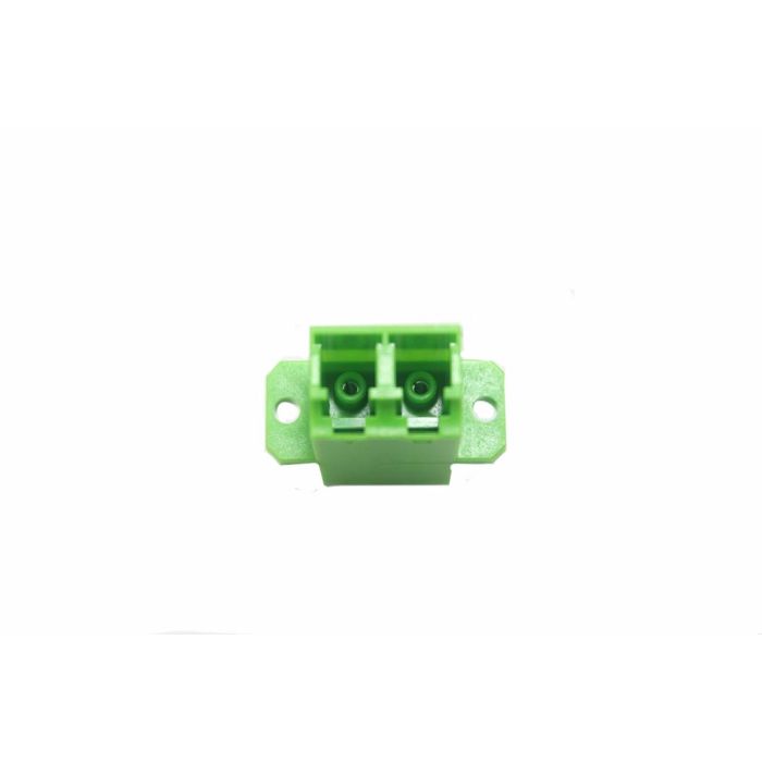 FIS LC APC Adapter Duplex Green Singlemode - with Flange, Style 3