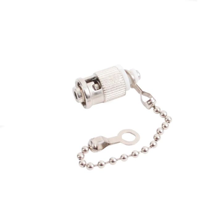 FIS Connector Dust Cap & Chain ST Metal - Fiber Instrument Sales
