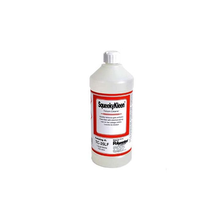 Polywater Cleaning Solution SqueekyKleen Telecom Cleaner with Flip Top 1  Quart - Fiber Instrument Sales