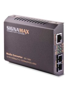 Signamax Media Converter SC Singlemode 10/100/1000BaseT/TX to 1000 Base SXED 10km 110V