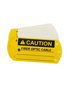 3-7/8" x 1 3/4" Economy Tie On Label Laminating Black/Yellow