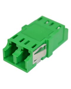 FIS LC/APC Adapter Duplex Green Singlemode - No Flange