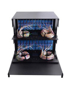 FIS 8RU Rack Mount Enclosure loaded w/24 Duplex SC/UPC Plate
