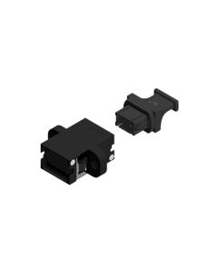 Black MTP Opposed adapter Full Flange with 1 Dust Plug - SC footprint - 100pk