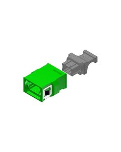 Green MTP Opposed adapter Reduced Flange with 1 Dust Plug - MTP footprint - 50pk