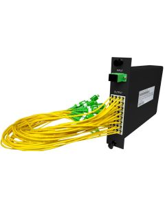 FIS Optical Splitter LGX SC/APC Connectors 1x8 2m Long 1.6mm Jacketed Leads