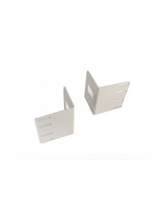 FIS Flush Mount Rack Adapter Brackets 2RU 23" Off White (Pair)