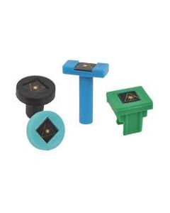 FIS Laser Safety Cap Bulkhead LC Aqua - 25 Pack