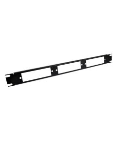 FIS Patch Panel Frame 1RU Flush Mount 19" Holds (3) Adapter Plates Unloaded Black
