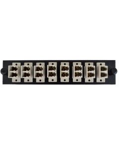 FIS LC Duplex 8 Pack MM Beige Adapter Plate-Black