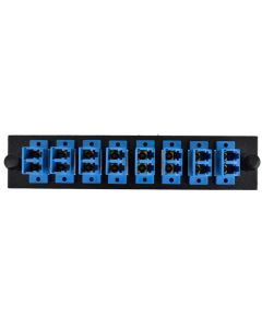 FIS LC Duplex 8 Pack Plate Black Loaded w/SM Adapter