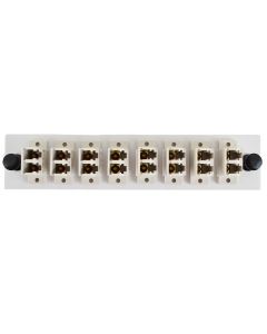 FIS LC Duplex 8 Pack MM Beige Adapter Off White Plate