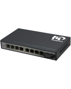 FIS Media Switch 10/100Mbps 802.3af PoE 8-Port + 1 Port Fiber 10/100Mbps Desktop