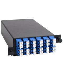 FIS 4X SHD Breakout Cassette, 24 Fiber, SM (12) Duplex LC/UPC to (1) 24F MPO/Male, Type A