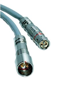 FIS Blue Lemo SMPTE Assembly Singlemode PUW (Receptacle) to FUW (Plug) 100 Foot Length     