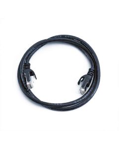 FIS Copper Cat 5e Patch Cable with Boots 5ft Black