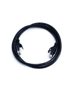 FIS Copper Cat 6A Patch Cable with Snagless Boots 15ft - Black