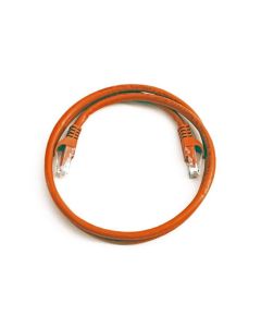 FIS Copper Cat 6A Patch Cable with Snagless Boots 3ft Orange