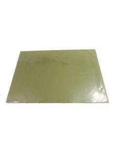 FIS 12um Lapping Film / Polishing Film Aluminum Oxide 9" x 13" Sheet Yellow - 25 Pack