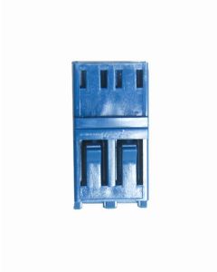 FIS LC Adapter Duplex Blue Singlemode - No Flange