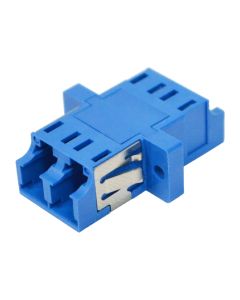 FIS LC Adapter Duplex Blue Singlemode - with Flange