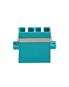 FIS SC 10Gig Adapter Duplex Aqua Multimode - with Flange