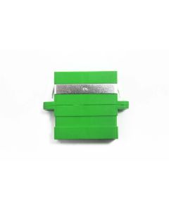 FIS SC APC Adapter Duplex Green Singlemode - with Flange
