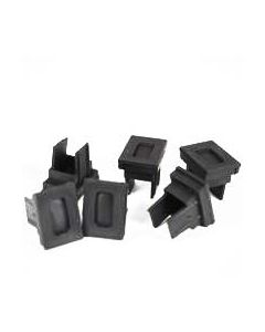 FIS Dust Cap Mating Sleeve Adapter SC Black - 100 Pack