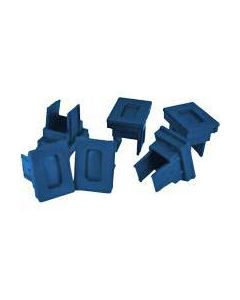 FIS Dust Cap Mating Sleeve Adapter SC Blue - 100 Pack