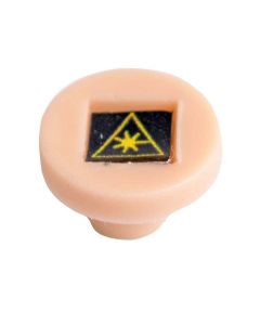 FIS Dust Cap Mating Sleeve Adapter FC with Warning Label Beige Round Head - 100 Pack
