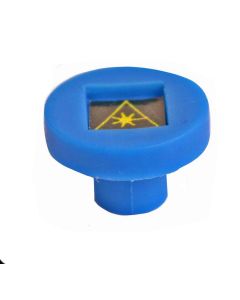 FIS Dust Cap Mating Sleeve Adapter FC with Warning Label Blue Round Head - 100 Pack