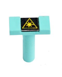 FIS Dust Cap Mating Sleeve Adapter LC with Warning Label Aqua Square Head - 100 Pack
