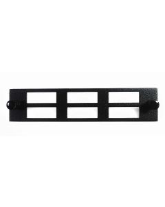 FIS Adapter Plate 6-Pack SC Duplex Universal Unloaded Black
