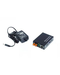 FIS Media Converter ST Singlemode 10/100 Base-T/TX to 100 Base-FX Media Converter 20km