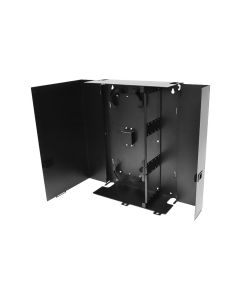 FIS Wall Mount Patch Panel Deluxe Holds (12) Adapter Plates Unloaded Black