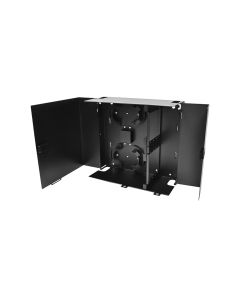 FIS Wall Mount Patch Panel Deluxe Holds (8) Adapter Plates Unloaded Black