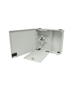 FIS Wall Mount Patch Panel Economy Holds (2) Adapter Plates Unloaded Off White