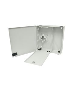 FIS Wall Mount Patch Panel Economy Holds (4) Adapter Plates Unloaded Off White