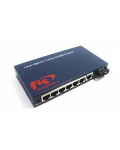 FIS Media Switch SC Multimode (1) Fiber Port & (7) 10/100 Twisted Pair Ports 8-Port