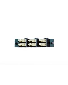 FIS LC Duplex 6 Pack MM Beige Adapters 45 degree Plate- Black
