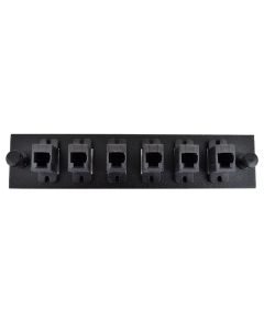 FIS MTRJ 6 Pack MM/SM Black Adapter Off White Plate