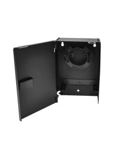 FIS Wall Mount Patch Panel Mini Holds (2) Adapter Plates Unloaded Black