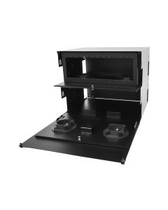 FIS Rack Mount Splice & Patch Enclosure 8RU Holds (12) LGX Panels Unloaded Black